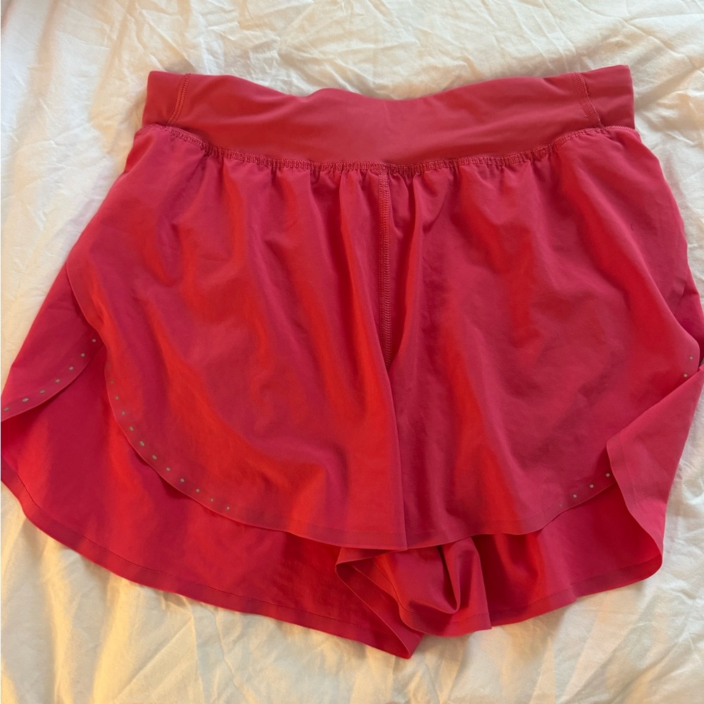 Lululemon pink fast and free shorts